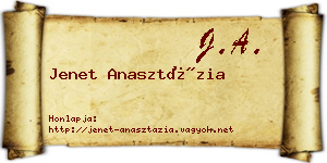 Jenet Anasztázia névjegykártya